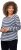 Ulla Popken Striped A-Line Long Sleeve Tee Navy Blue - Tricouri imprimate pentru femei - 