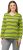Ulla Popken Striped Hem Long Sleeve Tee Apple Green - Tricouri imprimate pentru femei - 