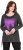 Ulla Popken Tie Hem Long Sleeve Graphic Tee Charcoal Grey Melange - Tricouri imprimate pentru femei - 