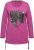 Ulla Popken Tie Hem Long Sleeve Graphic Tee Berry - Tricouri imprimate pentru femei - 