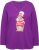 Ulla Popken Christmas Squirrel Long Sleeve Graphic Tee Dark Purple - Tricouri imprimate pentru femei - 