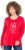 Ulla Popken Metallic Graphic Holiday Tee Salsa Red - Tricouri imprimate pentru femei - 