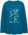 Ulla Popken Metallic Graphic Holiday Tee Teal - Tricouri imprimate pentru femei - 