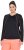 Ulla Popken UPF 50+ Contrast Piping Long Sleeve Tee Black - Tricouri imprimate pentru femei - 