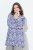 Ulla Popken Allover Printed Pleated Long Sleeve Tee Dark Blue - Tricouri imprimate pentru femei - Tricouri cu imprimeu pentru femei