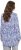Ulla Popken Allover Printed Pleated Long Sleeve Tee Dark Blue - Tricouri imprimate pentru femei - 