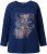 Ulla Popken Inverted Seam Long Sleeve Graphic Tee Ink Blue - Tricouri - 