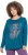 Ulla Popken Inverted Seam Long Sleeve Graphic Tee Teal - Tricouri imprimate pentru femei - 