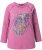 Ulla Popken Inverted Seam Long Sleeve Graphic Tee Dark Rose - Tricouri imprimate pentru femei - 