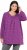 Ulla Popken Pleated Confetti Print Long Sleeve Tee Light Plum - Tricouri imprimate pentru femei - 