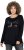 Ulla Popken Your Story Sequined Long Sleeve Tunic Tee Black - Tricouri imprimate pentru femei - 