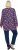 Ulla Popken Pleated Long Sleeve Floral Knit Tunic Ink Blue - Tricouri imprimate pentru femei - 