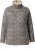 Ulla Popken Leopard Print Long Sleeve Ski Tee Black - Tricouri imprimate pentru femei - 