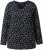 Ulla Popken Allover Printed Long Sleeve Tee Black - Tricouri imprimate pentru femei - 
