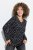 Ulla Popken Allover Printed Long Sleeve Tee Black - Tricouri imprimate pentru femei - Tricouri cu imprimeu pentru femei