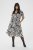 Kaffe Curve Alia Shirt Dress Black Chalk Animal - Rochii midi - 