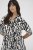 Kaffe Curve Alia Shirt Dress Black Chalk Animal - Rochii midi - 