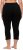 Ulla Popken Basic Stretch Knit Capris Black - Blugi & Pantaloni pentru Femei Mărimi Mari – Plus Size - 