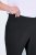 Ulla Popken Bengaline Elastic Waist Stretch Capri Pants Black - Pantaloni din material textil - Pantaloni evazați marimi mari