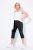 Ulla Popken Bengaline Elastic Waist Stretch Capri Pants Black - Pantaloni din material textil - Pantaloni evazați marimi mari