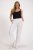 Ulla Popken Drawstring Elastic Waist Mary Fit Linen Pants Snow White - Blugi & Pantaloni pentru Femei Mărimi Mari – Plus Size - 