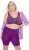 Ulla Popken Lace Hem Stretch Viscose Knit Bicycle Length Lounge Shorts Purple - Blugi & Pantaloni pentru Femei Mărimi Mari – Plus Size - 