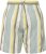 Ulla Popken Striped Wide Leg Elastic Waistband Shorts White - Blugi & Pantaloni pentru Femei Mărimi Mari – Plus Size - 