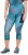 Ulla Popken Quick Dry Cropped Geometric Print Leggings Blue - Geci - 