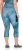 Ulla Popken Quick Dry Cropped Geometric Print Leggings Blue - Geci - 