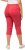 Ulla Popken Stretch Fit Raw Hem Capris Dark Coral - Blugi & Pantaloni pentru Femei Mărimi Mari – Plus Size - 
