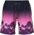 Ulla Popken Active Wide Leg Elastic Waist Palm Tree Pattern Mesh Shorts Black - Blugi & Pantaloni pentru Femei Mărimi Mari – Plus Size - 