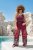 Ulla Popken Mixed Palm Print Elastic Waist Palazzo Pants Red - Blugi & Pantaloni pentru Femei Mărimi Mari – Plus Size - 
