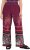 Ulla Popken Mixed Palm Print Elastic Waist Palazzo Pants Red - Blugi & Pantaloni pentru Femei Mărimi Mari – Plus Size - 