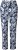 Ulla Popken Feather Print Elastic Waist Pants Blue - Blugi & Pantaloni pentru Femei Mărimi Mari – Plus Size - 