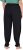 Ulla Popken Quick Drying Split Leg Elastic Waist Joggers Black - Blugi & Pantaloni pentru Femei Mărimi Mari – Plus Size - 