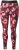 Ulla Popken Abstract Flower Print Performance Leggings Red - Blugi & Pantaloni pentru Femei Mărimi Mari – Plus Size - 