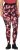 Ulla Popken Abstract Flower Print Performance Leggings Red - Blugi & Pantaloni pentru Femei Mărimi Mari – Plus Size - 