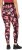Ulla Popken Abstract Flower Print Performance Leggings Red - Blugi & Pantaloni pentru Femei Mărimi Mari – Plus Size - 