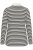 Kaffe Curve Miana Long Sleeve Polo Chalk with Black Stripe - Tricouri polo - 