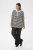 Kaffe Curve Miana Long Sleeve Polo Chalk with Black Stripe - Tricouri polo - 