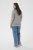 Kaffe Curve Lizzy Contrast Knitted Polo Grey Melange - Tricouri polo - 