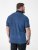 D555 Murray Printed Jacquard Collar & Cuff Short Sleeve Polo Blue - Tricouri polo - Tricouri Polo Bărbați Mărimi Mari
