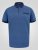 D555 Murray Printed Jacquard Collar & Cuff Short Sleeve Polo Blue - Tricouri polo - Tricouri Polo Bărbați Mărimi Mari