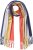 Ulla Popken Ombre Rainbow Stripe Scarf Night Blue - Accesorii - 