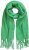 Ulla Popken Trendy Boucle Yarn Fringe Knit Scarf Green - Accesorii - 