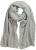 Ulla Popken Garter Stitch Knit Scarf Light Grey Melange - Accesorii - 