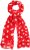 Ulla Popken Polka Dot Scarf Neon Red - Accesorii - 
