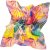 Ulla Popken Colorful Square Silk Scarf Rainbow - Accesorii - 