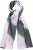 Ulla Popken Batik Striped Scarf Lavender - Accesorii - 