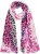 Ulla Popken Rainbow Leopard Print Scarf Pink - Accesorii - 